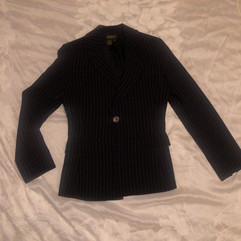 Buttoned Black Georgiou Blazer
